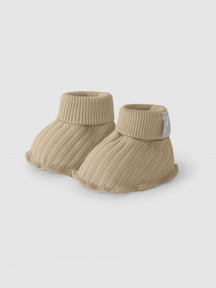 Ribbed jersey booties