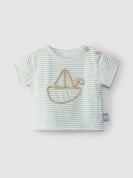 Embroidered T-Shirt with drawstring