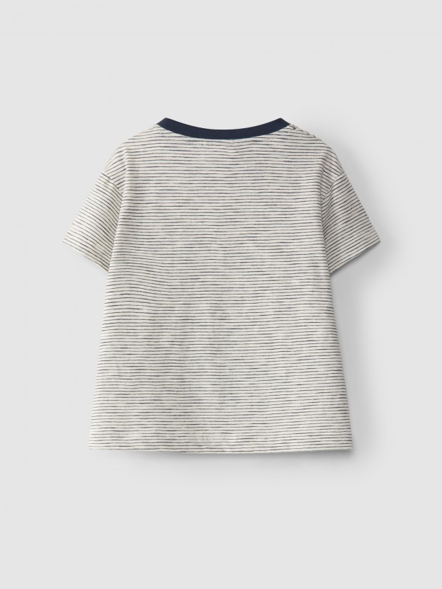Irregular stripe T-shirt