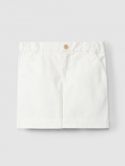 Pantaln corto en lona con tres bolsillos