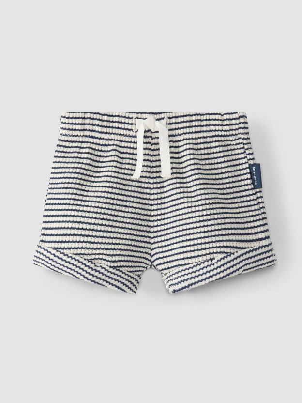 Pull-up shorts striped jersey