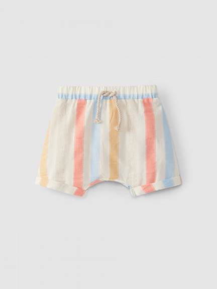 Shorts striped pull-up