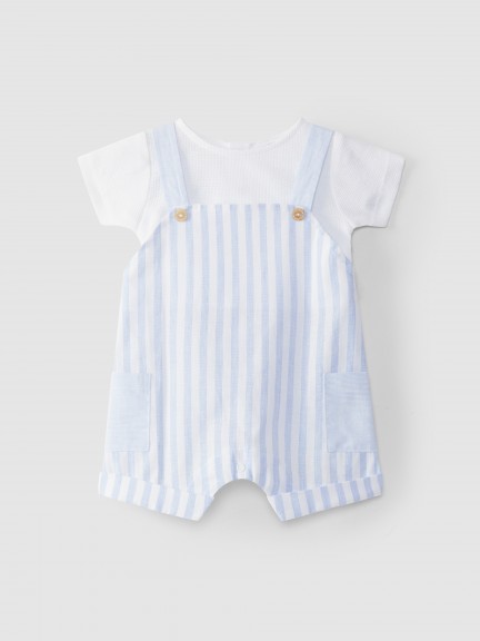 Romper two-in-one stripes