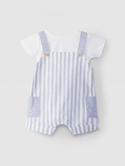 Romper two-in-one stripes
