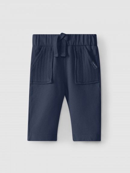 Pants in plush jacquard jersey pockets