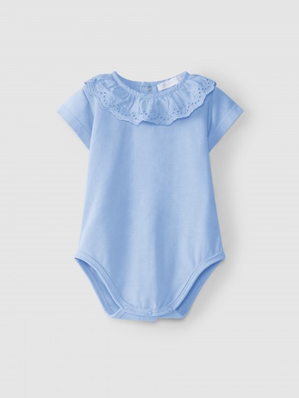 Body  manches courtes col broderie anglaise