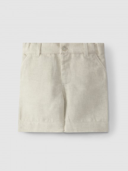 Blended twill shorts
