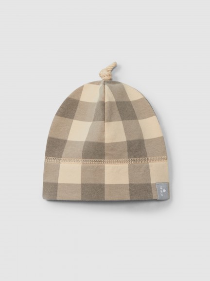 Bonnet carreaux avec nud