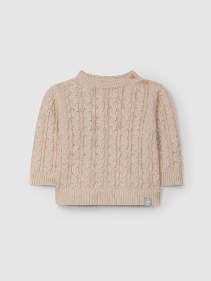 Jumper in plaited knit