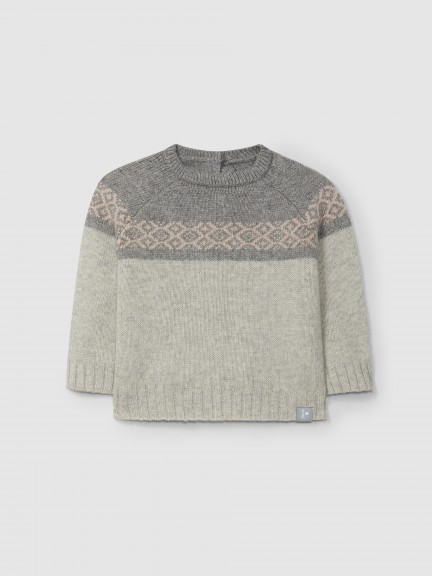 Pull tricot avec jacquard