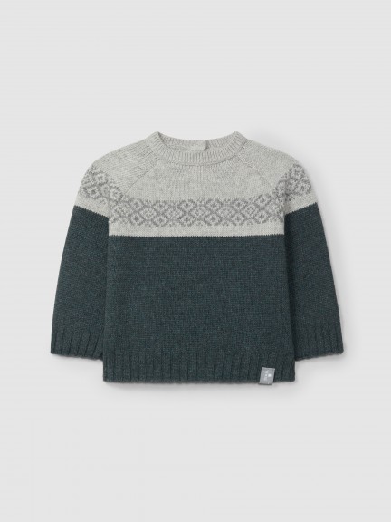 Jacquard knitted jumper