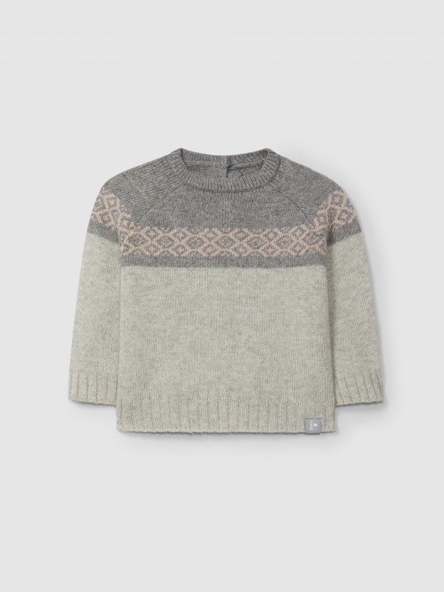 Jacquard knitted jumper