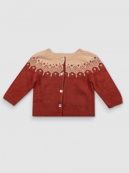 Casaco tricotado jacquard
