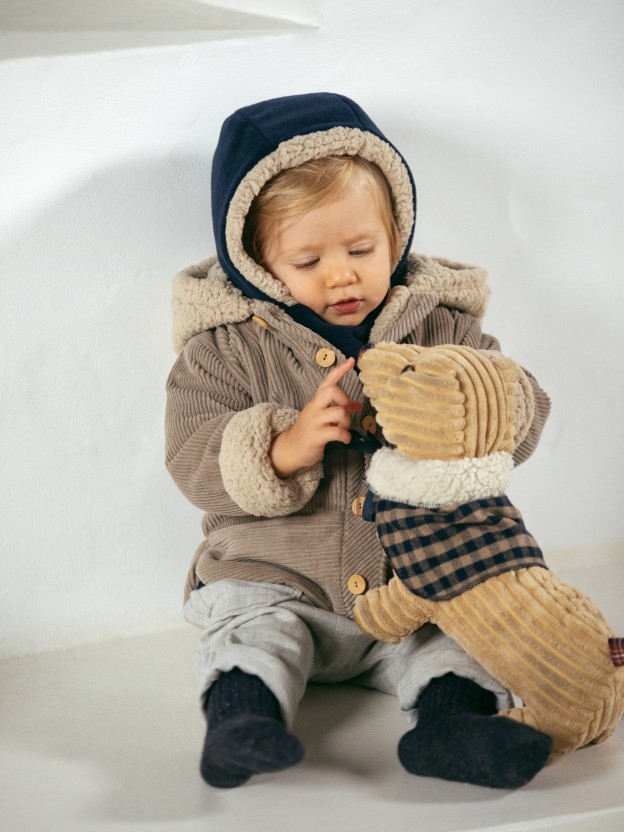 Beanie with fleece cuff