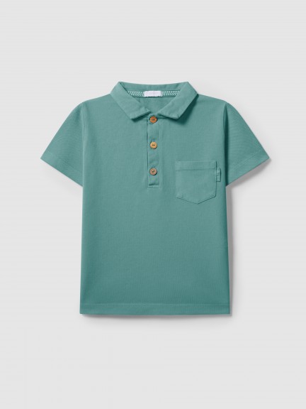 Polo shirt pique with pocket