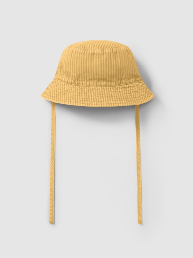 Sombrero reversible con cinta decorativa
