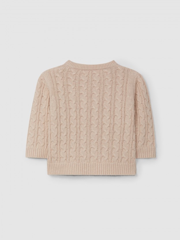 Jumper in plaited knit