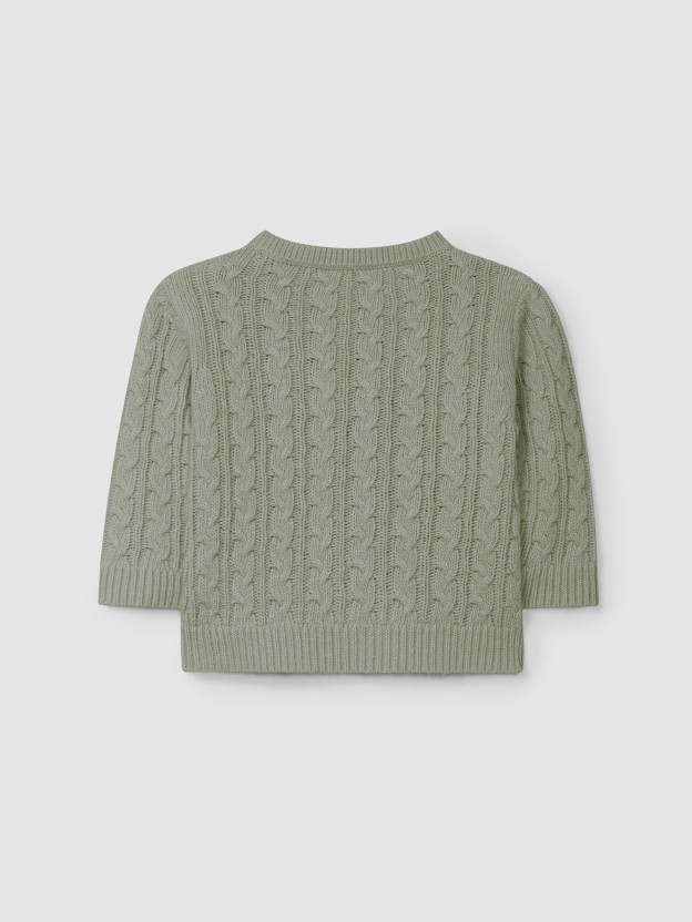 Jumper in plaited knit