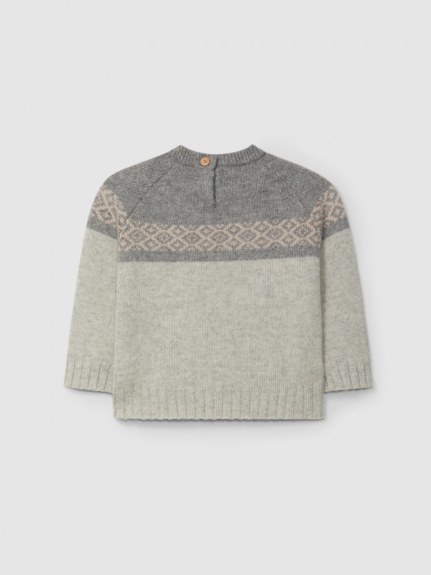 Pull tricot avec jacquard