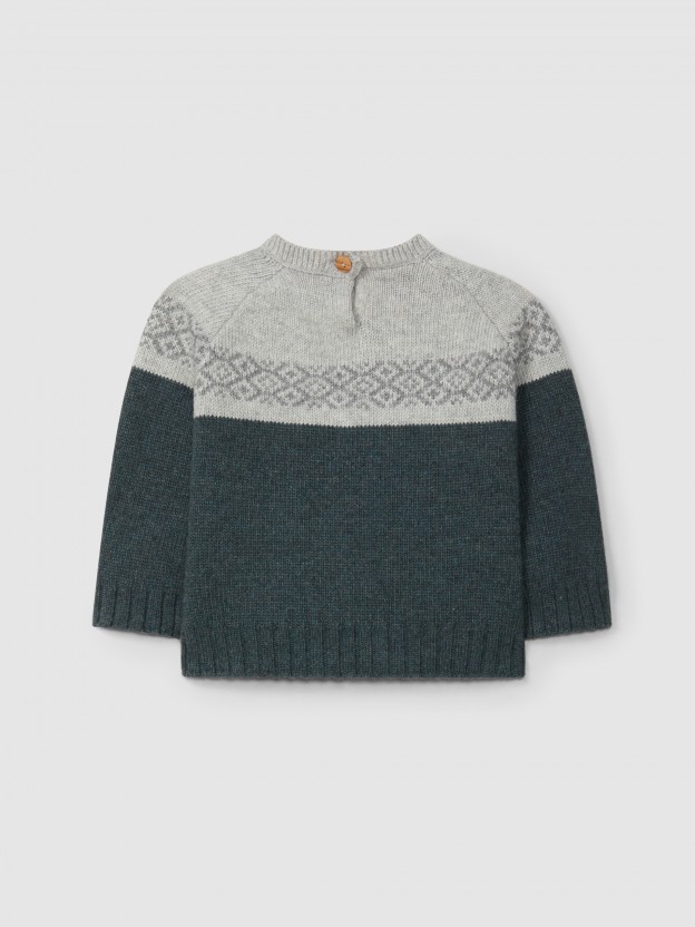 Jacquard knitted jumper