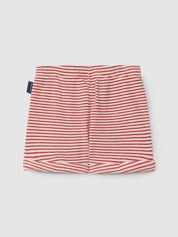 Pull-up shorts striped jersey