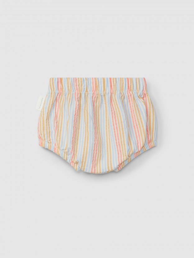 Striped diaper cover