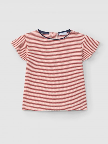 Striped jersey top