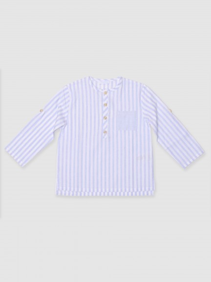 Striped shirt with pocket