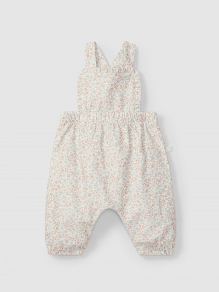 Dungarees in floral corduroy