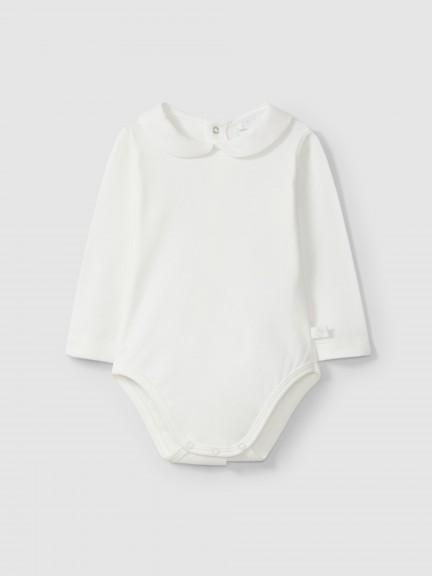 Long-sleeved bodysuit round collar