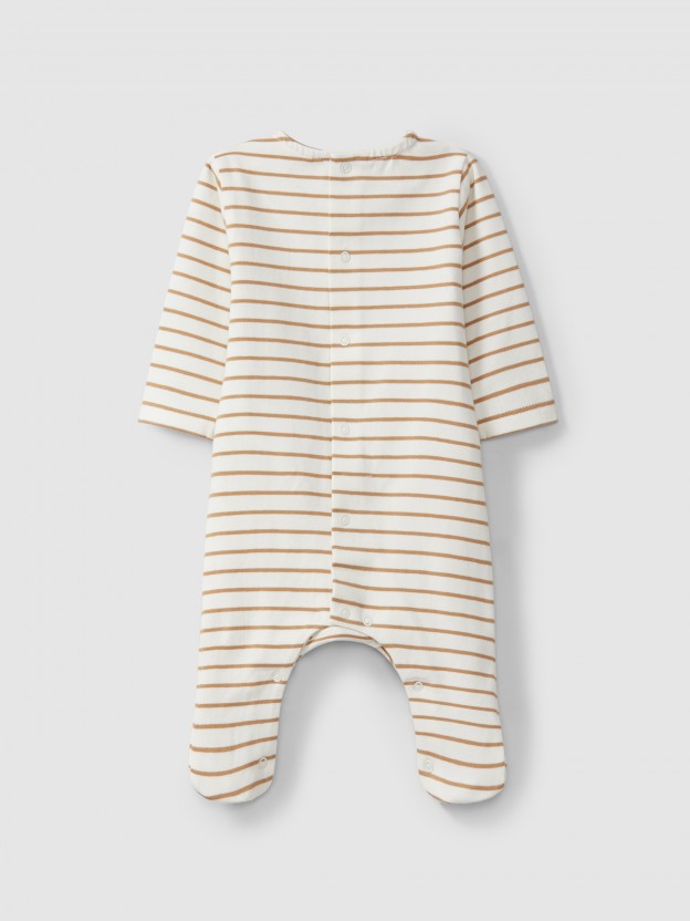 Babygrow algodo orgnico de riscas