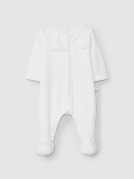 Babygrow with lace collar