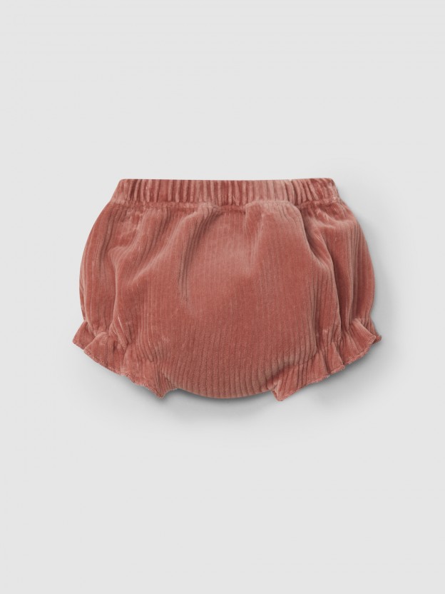 Pull-up shorts with decorative drawstring