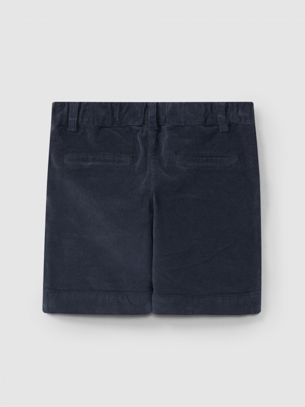 Micro-corduroy shorts