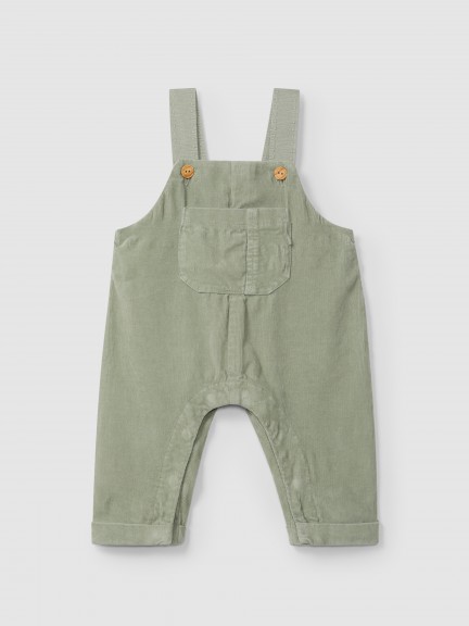 Micro-corduroy dungarees with pocket