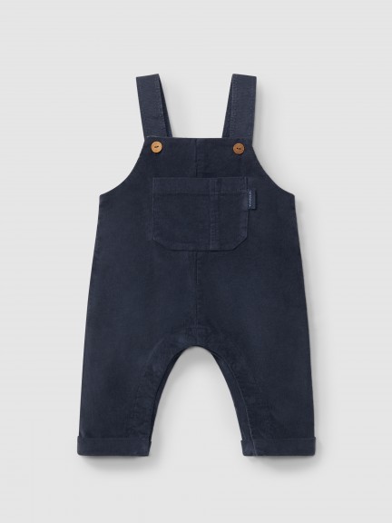 Micro-corduroy dungarees with pocket