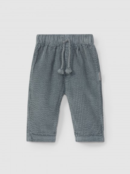 Pull-up pants in wide wale corduroy