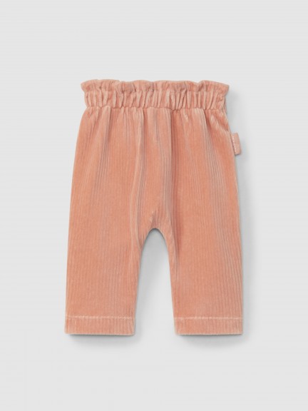 Pull-up pants with ruffle