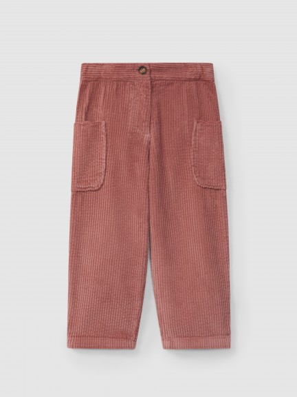 Pantalon en velours ctel avec poches latrales