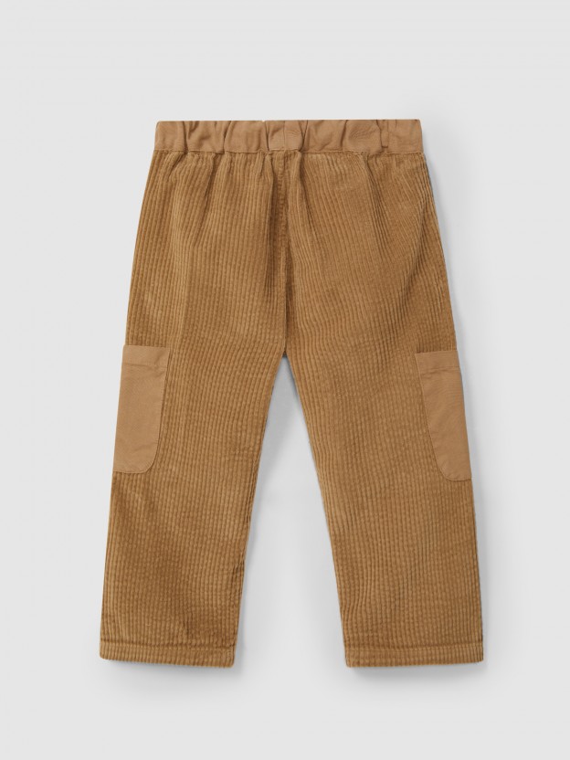 Corduroy pants with four pockets