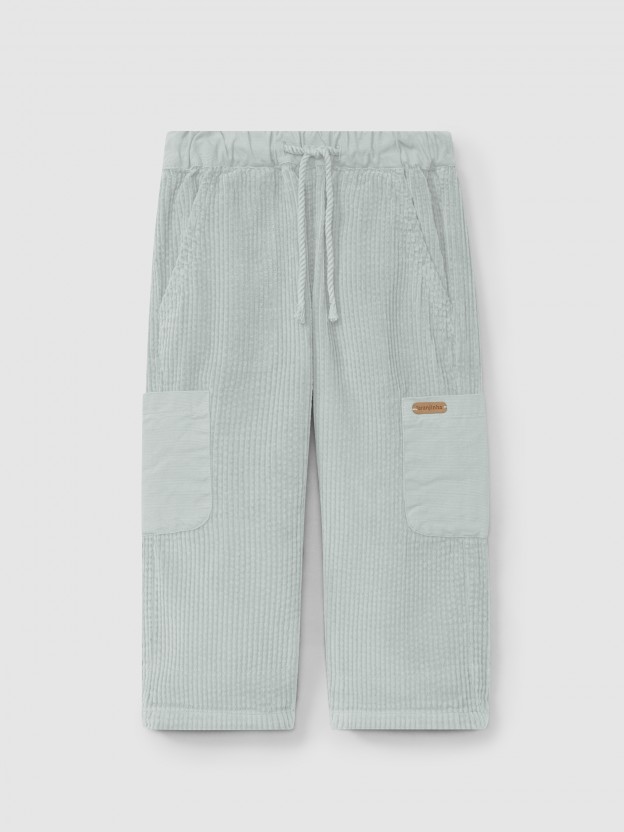 Corduroy pants with four pockets