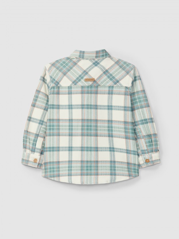 Plaid corduroy shirt