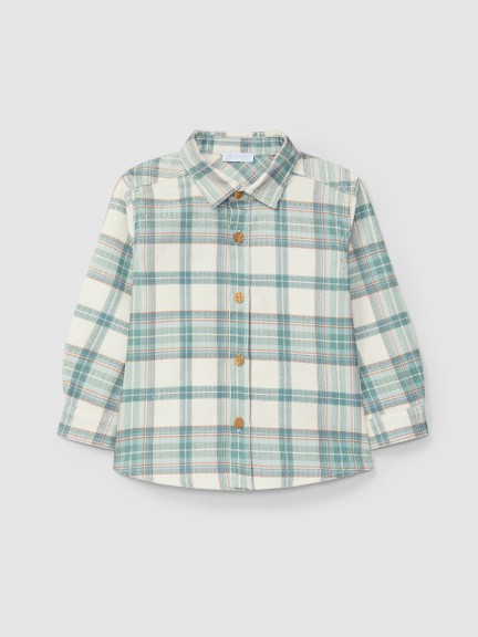 Plaid corduroy shirt