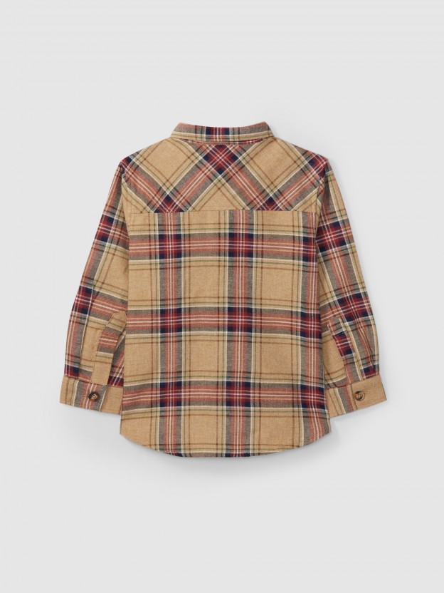 Organic cotton plaid shirt