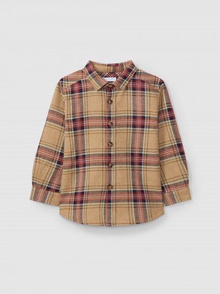 Organic cotton plaid shirt