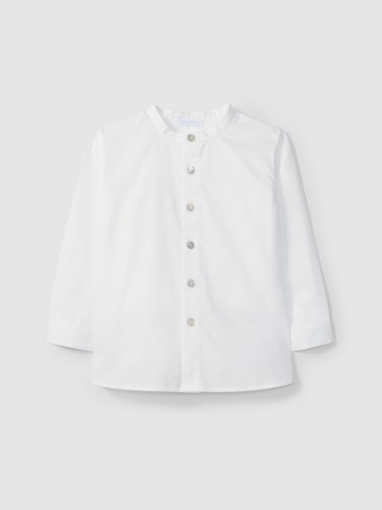 Mandarin collar Oxford shirt