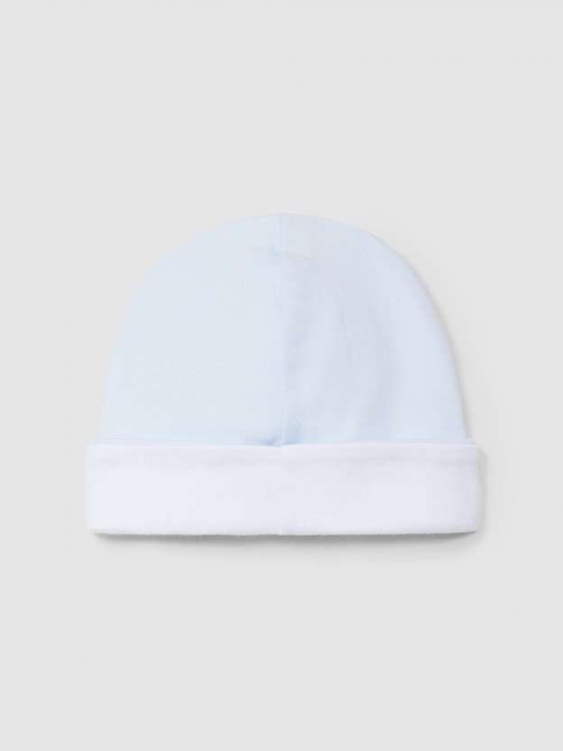 Bonnet uni en coton