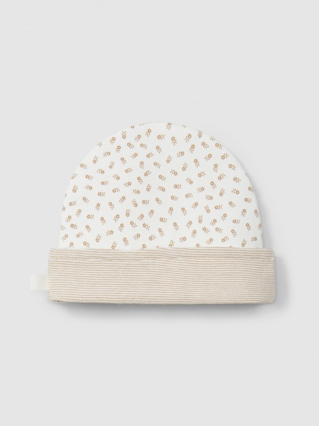 Organic cotton reversible beanie