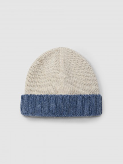 Gorro tricotado bicolor