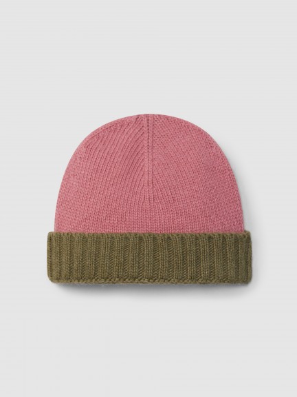 Gorro tricotado bicolor